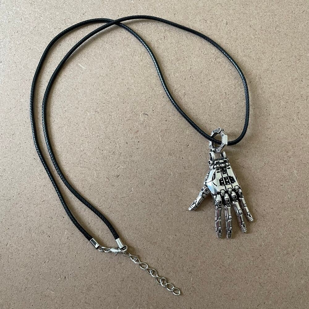 Mechanical Bionic Hand Pendant Necklace